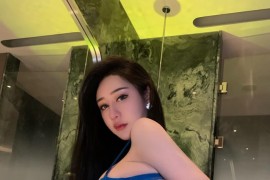 【微密】不爱笑的赛琳-蓝色蕾丝包臀裙 [10P-10M]