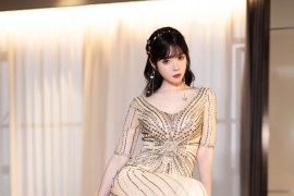 [秀人网] 2024.01.24 NO.8014 梦心玥 金色长礼裙[85P/684MB]