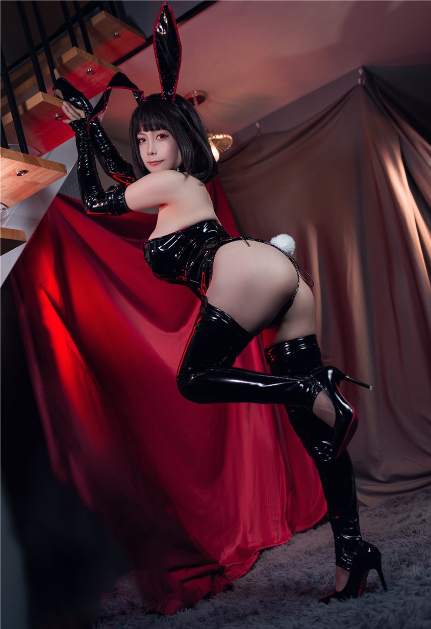 末夜787 黑色漆皮兔女郎 [44P1V-829MB] 第1张