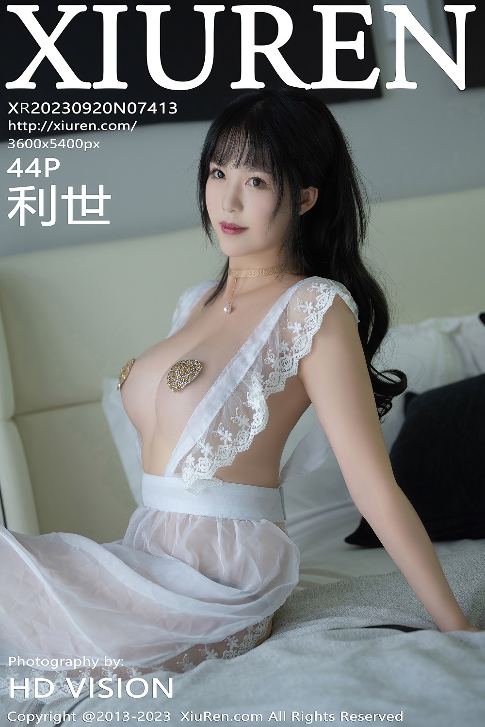 [秀人网] 2023.09.20 No.7413 利世 白色薄纱服饰[45P/379MB] 第1张