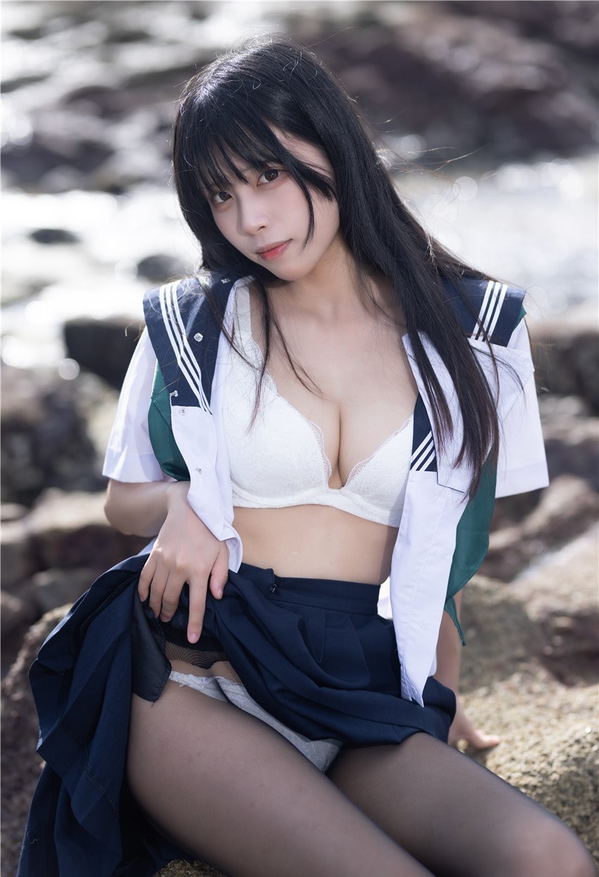 不呆猫 海边双人JK[51P1V-1.03GB] 第2张