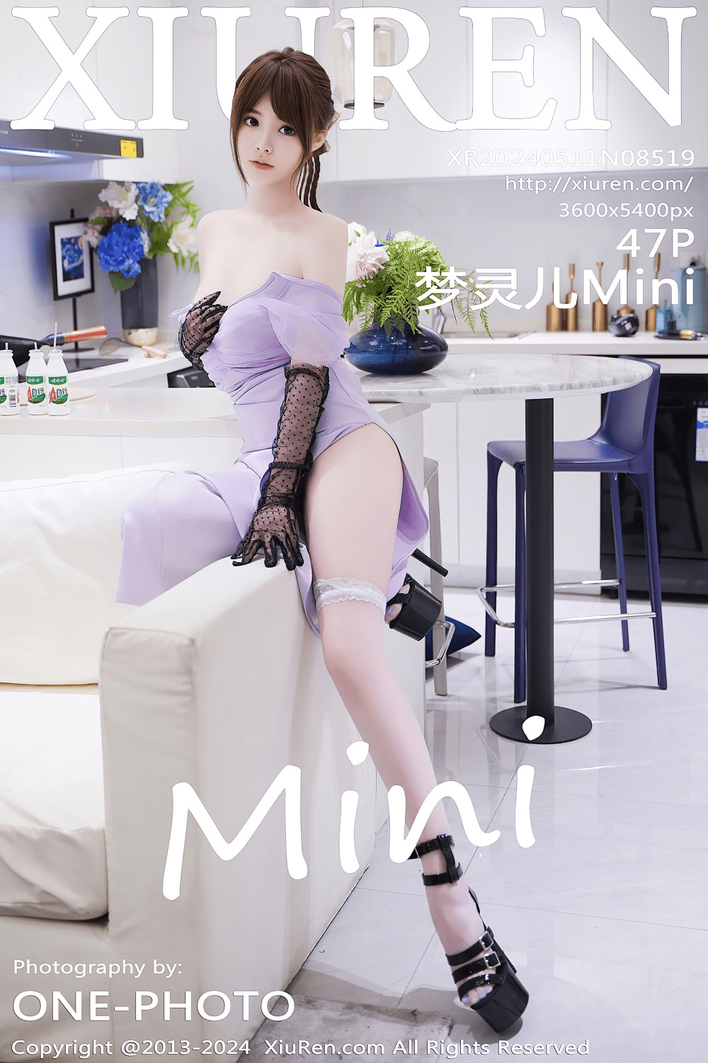 [秀人网] 2024.05.11 NO.8519 梦灵儿Mini 紫色连衣裙[48P/373MB] 第1张