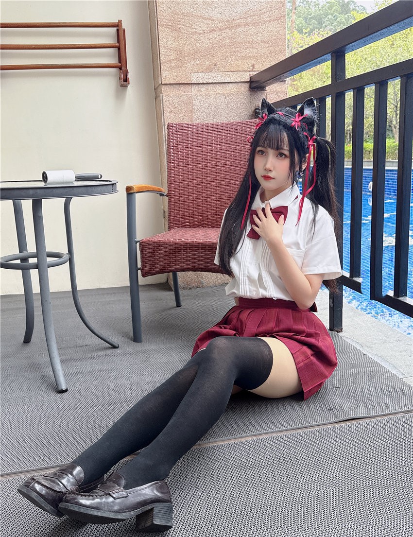 不呆猫 温泉双马尾JK[22P1V-712MB] 第3张