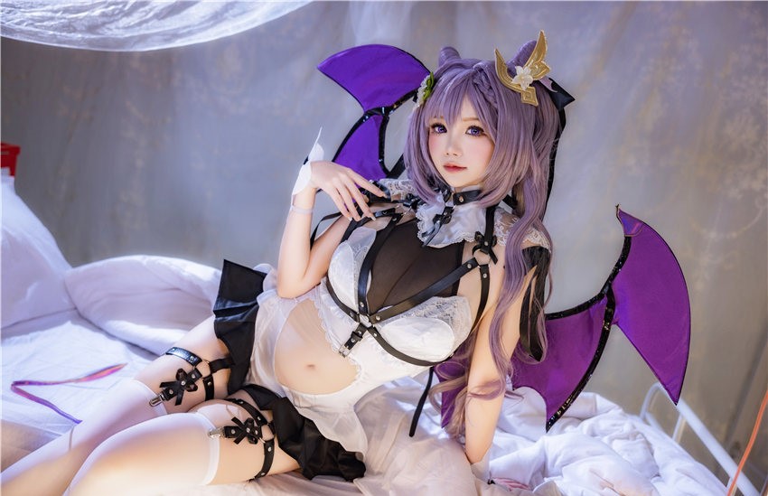 雪晴Astra 刻晴恶魔拘束睡衣 [20P4V-349MB] 第4张