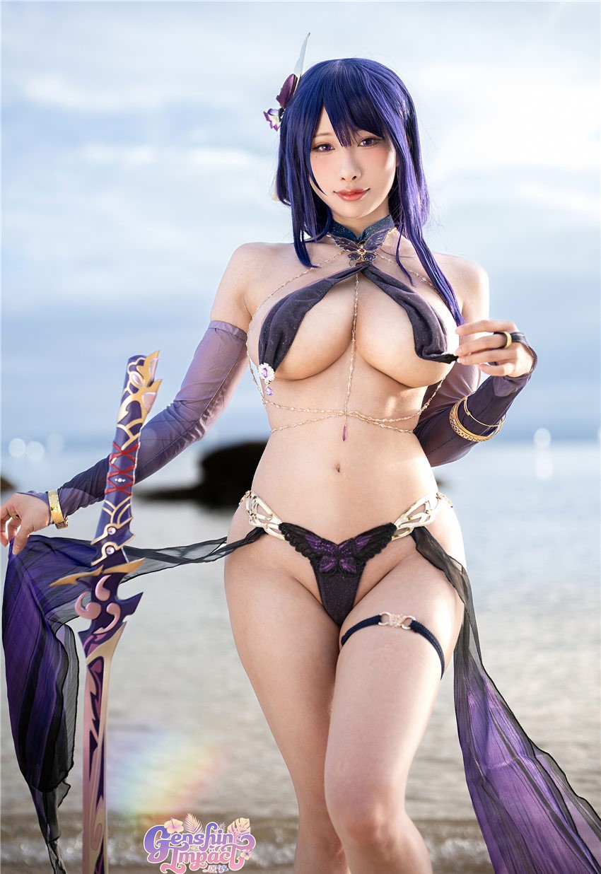 雨波_HaneAme 原神雷电将军写真书 [95P-650MB] 第2张