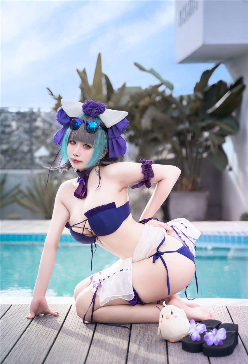 贞子蜜桃 碧蓝航线 柴郡泳装 [60P1V-1.19GB] 第1张