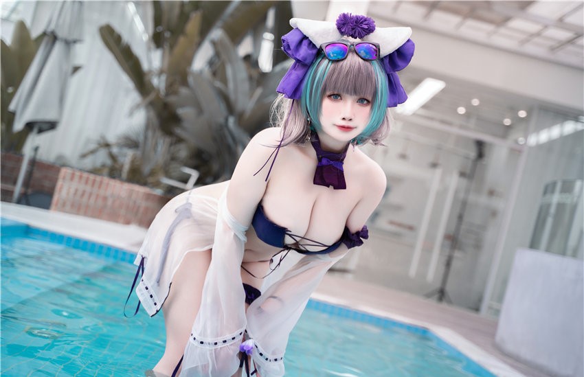 贞子蜜桃 碧蓝航线 柴郡泳装 [60P1V-1.19GB] 第2张