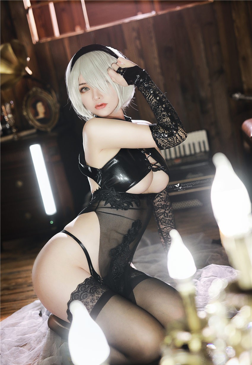 前羽&小容仔咕咕咕w 尼尔2B 双人旗袍[72P-651M] 第4张