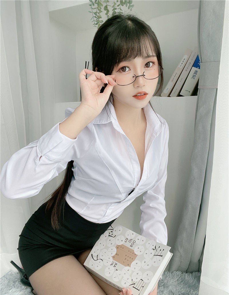 不呆猫 黑丝包臀OL[24P5V-908M] 第3张