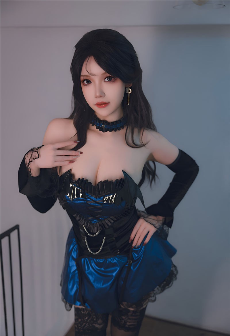 雪晴Astra 蓝色蕾丝短裙[53P1V-1.19G] 第2张