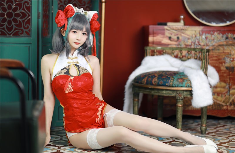 51酱 碧蓝航线-柴郡新春旗袍[12P-55M] 第3张