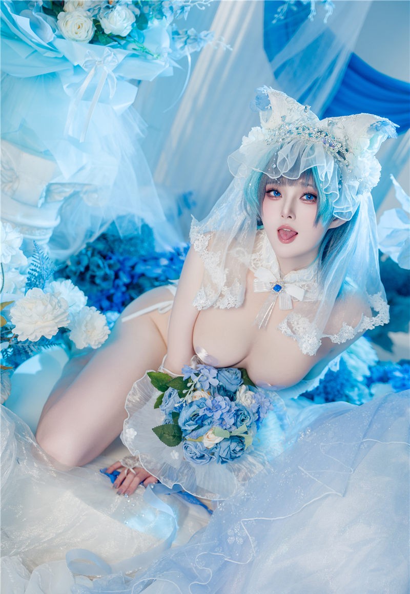 Natsuko夏夏子 碧蓝航线 柴郡婚纱[70P-625M] 第4张