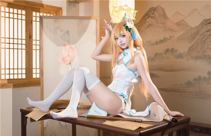 艾西Aiwest 蔚蓝档案 伊落玛丽旗袍[30P-342M] 第1张